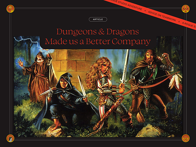 D&D Made Us A Better Company articles branding cleric design design advice dnd dungeons dragons graphic design icons illustration medium product design rogue rogue studio teamwork typography ui web web design website