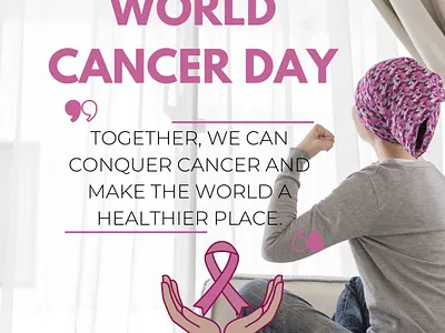 World Cancer Day advertisement awareness design flyer graphic design poster promotion