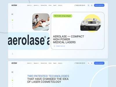 Aerolase - Concept Promo Page color concept design main page medical promo ui ux web