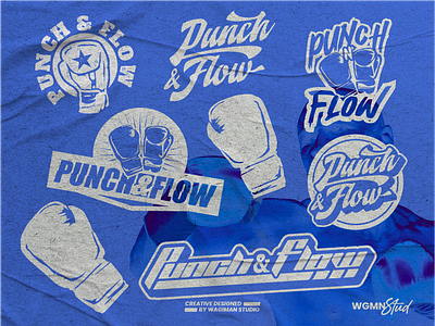 Punch and Flow Custom Typography Logo Streetwear Design brand identity custom logo designer portfolio graphic design illustration logo logo design logotype punch flow streetwear logo