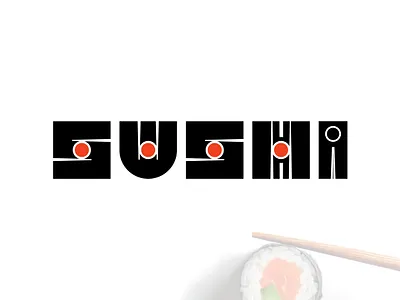 SUSHI Logo branding graphicdesign logodesign minimaldesign sushiart typography
