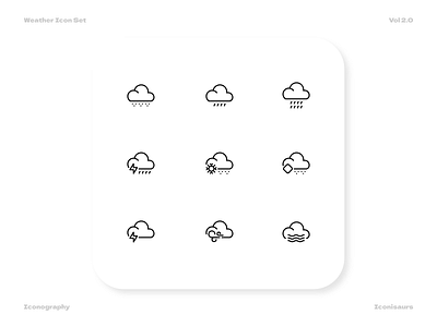 Weather Iconography - Vol 2.0 app branding design icon iconography illustration logo ui ux vector