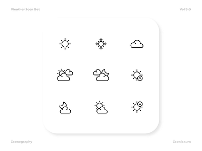 Weather Iconography - Vol 3.0 app branding design icon iconography illustration logo ui ux vector