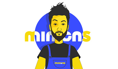 minion + man = funny character design 3d animation branding character design graphic design illustration logo mobile motion graphics ui ux vector