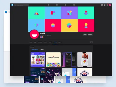 Facebook Mock-up Dark/Light Theme for Figma facebook figma mockups ui