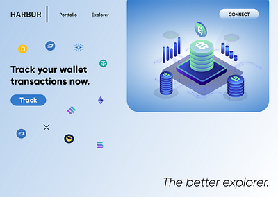 Wallet Transaction Website Landing Page blue blue website design fintech landing page trabsactions ui ui design website website design website landing