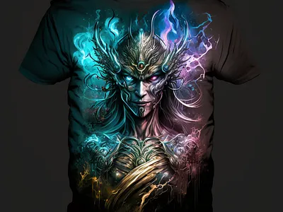t-shirt design fantasy warrior 3d branding graphic design logo