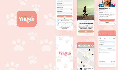 Wagle case study dog walker dog walker app product design ui ux uxui