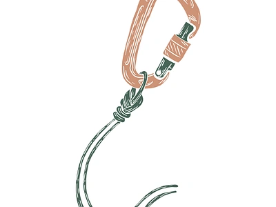 Carabiner art carabiner hand drawn illustration procreate