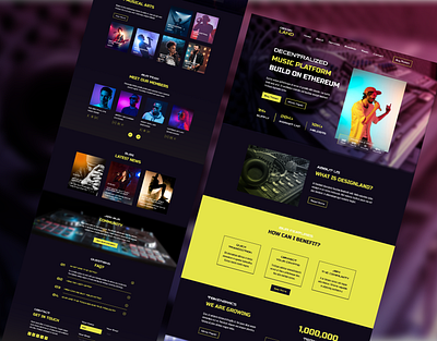 NFT Landing Page Design app design landing landing page landing page ui musical landing page nft nft landing page nft music nft website ui ui ux ui ux design web design website website landing page website ui ux