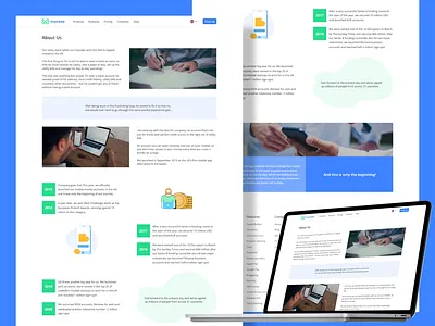 Design of the page “About Us” about design ui ux web website