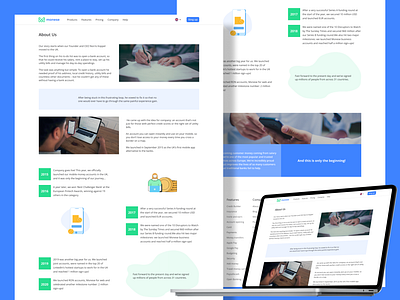 Design of the page “About Us” about design ui ux web website