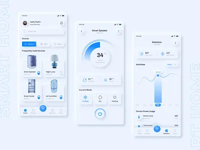 Smart Home - Mobile App applicatu branding creative ui graphic design illustration logo logo design mobile app ui smarthome smarthomeapp ui ui ux design