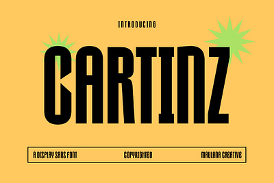 Cartinz Display Sans Font 3d animation branding design font fonts graphic design illustration logo nostalgic ui