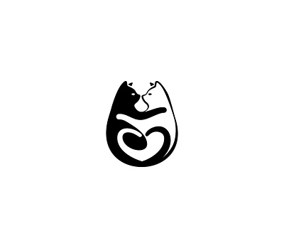 Cat love logo animal branding cat cats creative logo logotype love minimal pet pets unique