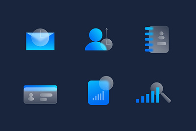 Free glass effect business icons set. business icons free icons graphic design icon design icons