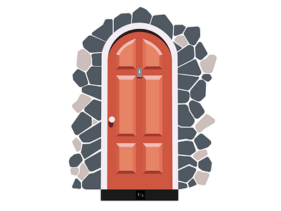 Door Illustration (1) adobe architecture art branding design door door graphics door illustration entrance exterior exterior design graphic design illustration illustrator logo vector art