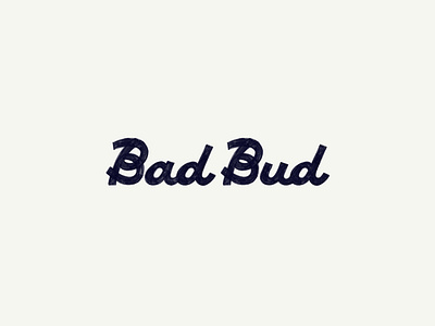 Bad Bud (Revised) branding lettering logo type typography