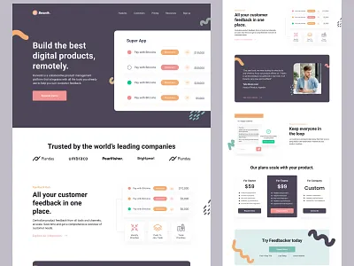 Saas Web Design Landing Page app application branding business design designer dribbble figma illustration interface logo saas saasdesign stakeholders ui uiux ux uxdesigner uxinspiration vector