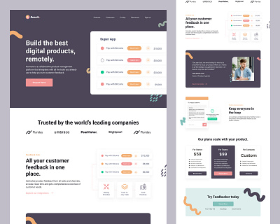 Saas Web Design Landing Page app application branding business design designer dribbble figma illustration interface logo saas saasdesign stakeholders ui uiux ux uxdesigner uxinspiration vector