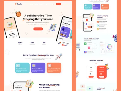 Saas Product Landing Page app application behance branding design dribbble figma illustration interface landing page adesign logo product saas ui uiux ux uxinspiration vector