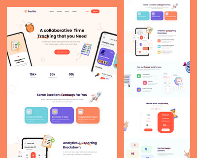 Saas Product Landing Page app application behance branding design dribbble figma illustration interface landing page adesign logo product saas ui uiux ux uxinspiration vector