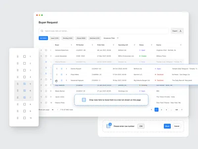 Drag & drop table rows buyer download drag drag drop drop grab rows search table ui webui