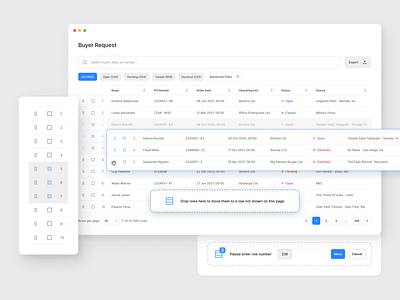 Drag & drop table rows buyer download drag drag drop drop grab rows search table ui webui