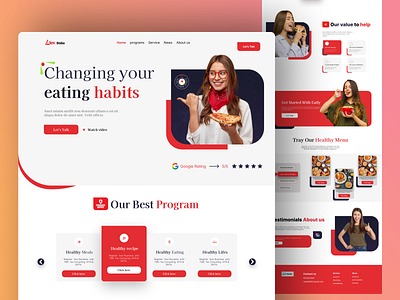 Food- Website Design branding landing page mobile apss wab design