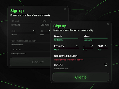 "28 days later" design challenge - Signup page app design graphic design typography ui ux vector