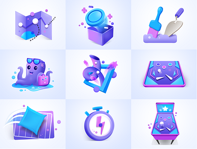 Icons set design. amblem badge badges design flat icon icon set illustration illustrator ios logo mask octopus photo photo editing photo icon photoshop pinballl ui web icon