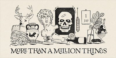 More than a million things font illustration typeface typography