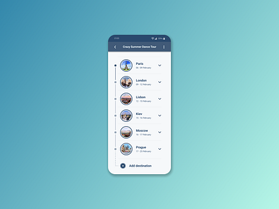 Itinerary blue branding color daily 100 challenge date design destination europe graphic design itinerary place summer teal time travel traveling ui ux vacay world