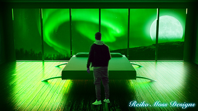 Green Nights composition design graphic design manipulation
