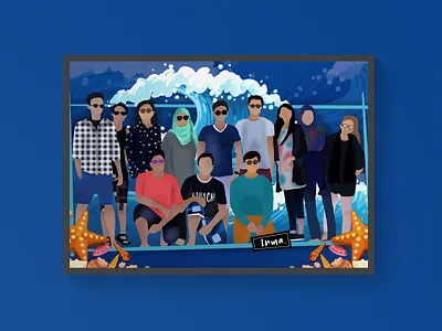 Friends Aquarium 2d animation art artwork beach bff design digital digital artwork fish forever friends graphic design illustration portrait procreate vector