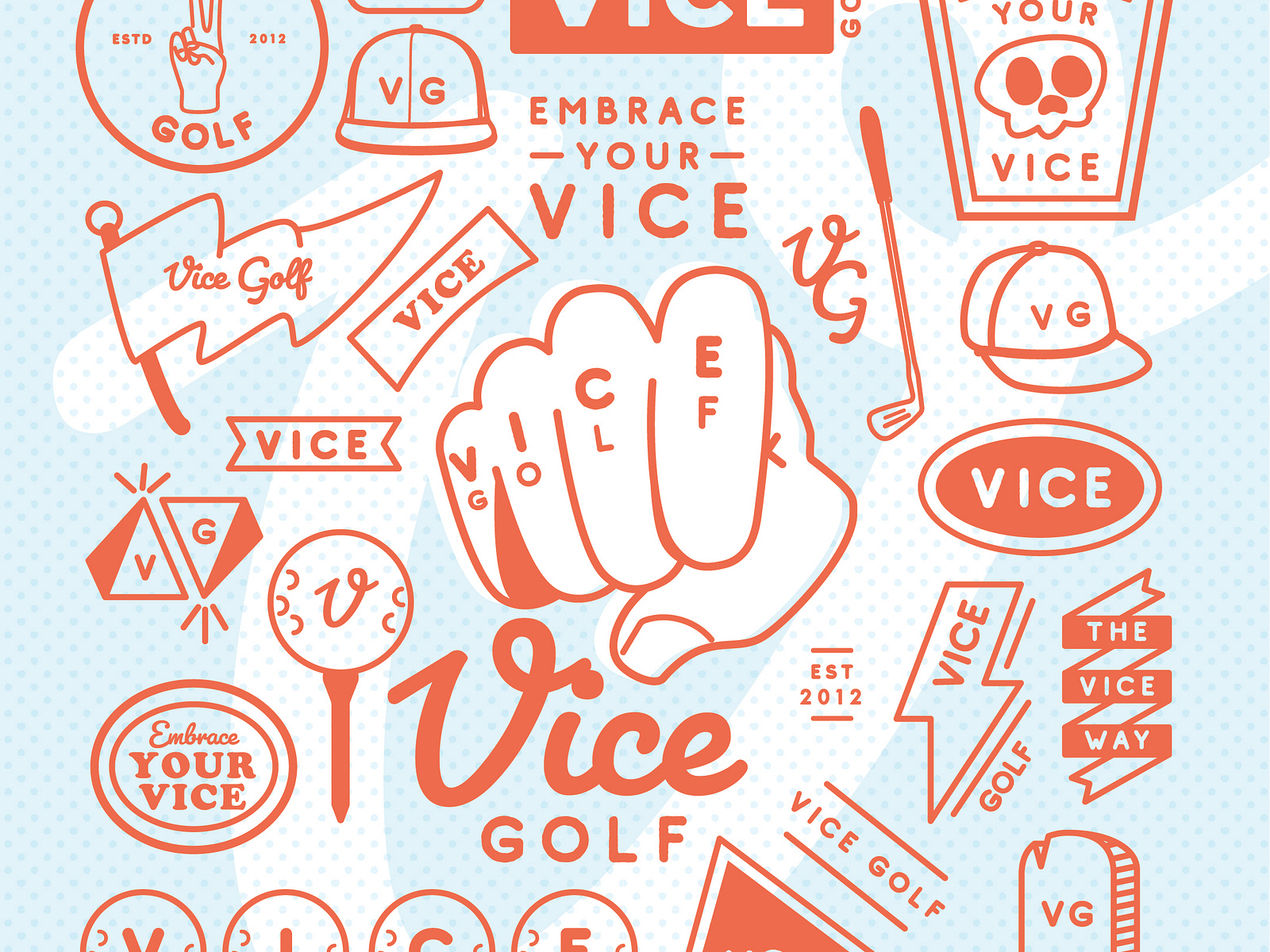 Vice Golf Logo Sheet by Patrick Hardy on Dribbble