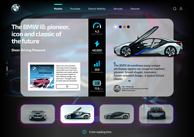 BMW i8 bmw bmw i8 car car sale i8 interface interface design landing page ui uiux ux web design website