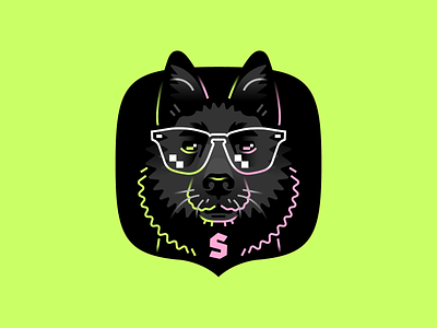 Sirius the Schipperke character design dog flat illustration portrait schipperke simple stolz vector