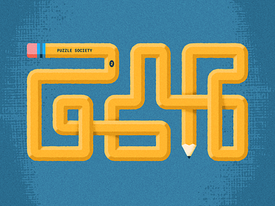 Crazy Pencil drawing illustration maze pencil puzzle texture