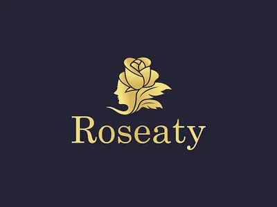 Roseaty Logo animation beauty logo branding flower logo gold logo graphic design logo motion graphics rose logo