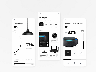 #DailyUI | Smart home app app dailyui hire me interface minimal mobileappdesign productdesign smart home ui ui design uidesigner uidesogn
