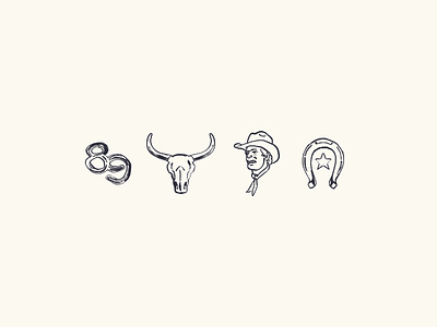 Out West branding drawing illustration logo western