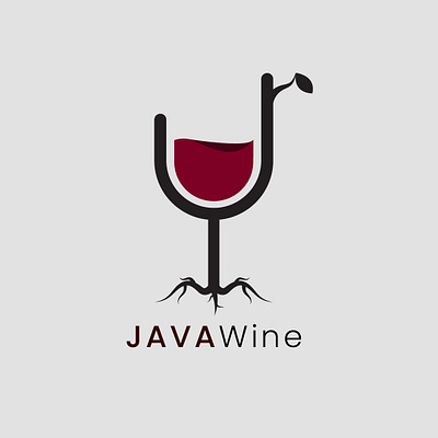 JAVA Wine brand brand identity branding combine logo design graphic design illustration logo logo designer vector