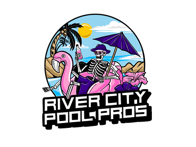 River City Pool Pros design graphic design illustration logo