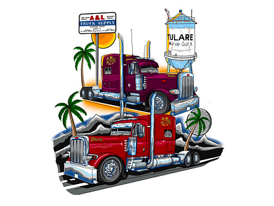 Trucking Supply design graphic design illustration logo