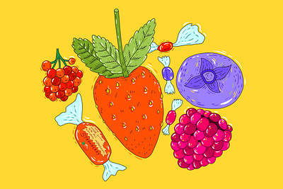 Berry Candy berries candy photoshop procreate