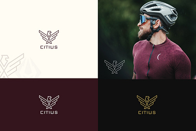 Line art Eagle logo design for a cycling brand called citius branding cycle cycle logo cycling cycling logo defance defance logo eagle eagle logo eagle logo design grid grid logo line art line art logo logo logo design minimal logo minimalist minimalist logo modern logo