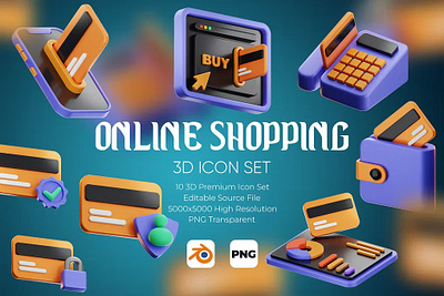 Online Shopping 3D Icon Set 3d 3d icon 3d icons adobe photoshop graphic graphic design graphic resources graphics icon icon design icon illustration icon set iconography icons design iconset illustrator logo set vector