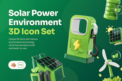 Solar Power Environment 3D Icon Set 3d 3d icon 3d icons adobe photoshop graphic graphic design graphic resources graphics icon icon design icon illustration icon set iconography icons design iconset illustrator logo set vector