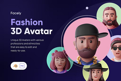 Fashion 3D Avatar - Facely v2 3d 3d icon 3d icons adobe photoshop graphic graphic design graphic resources graphics icon icon design icon illustration icon set iconography icons design iconset illustrator logo set vector